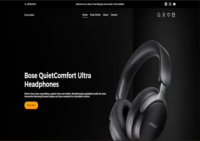 Electrohub homepage