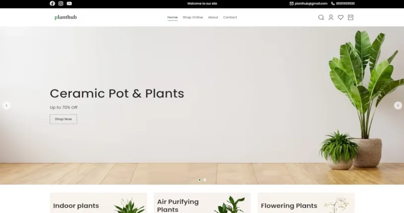 Planthub homepage