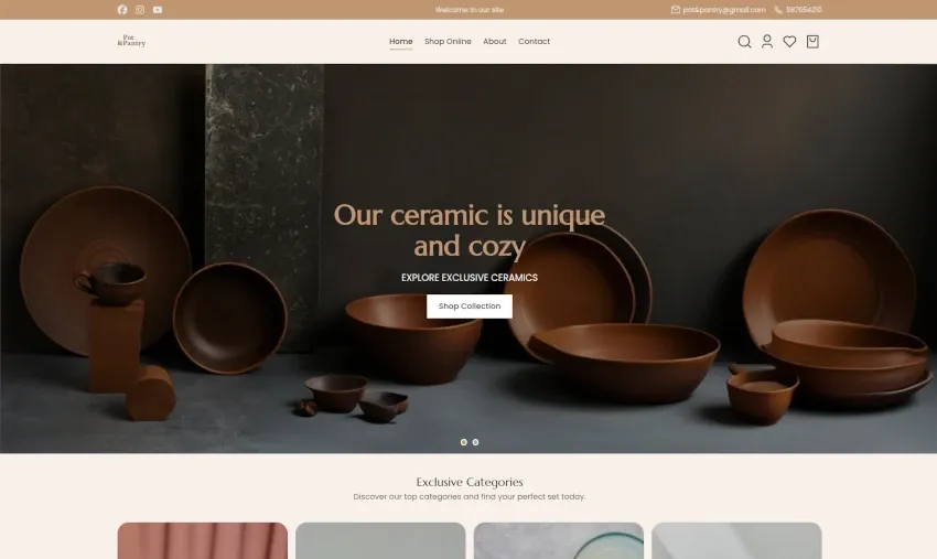 Pot & Pantry homepage