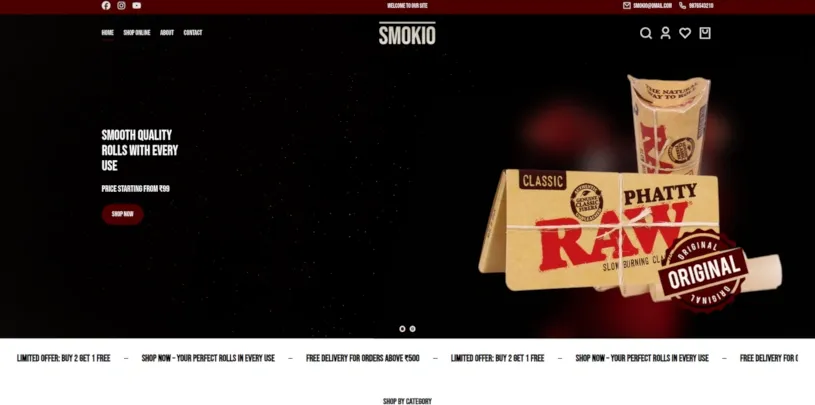 Smokio homepage