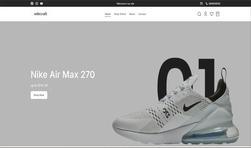Solecraft homepage