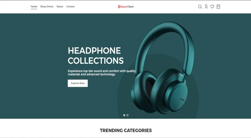 SparkTech homepage