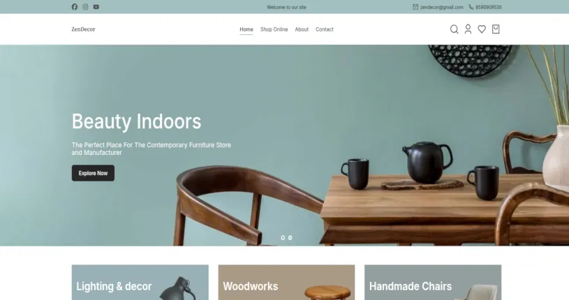 Zendecor homepage